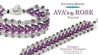 AVA's Rose Bracelet- DIY Jewelry Making Tutorial by PotomacBeads
