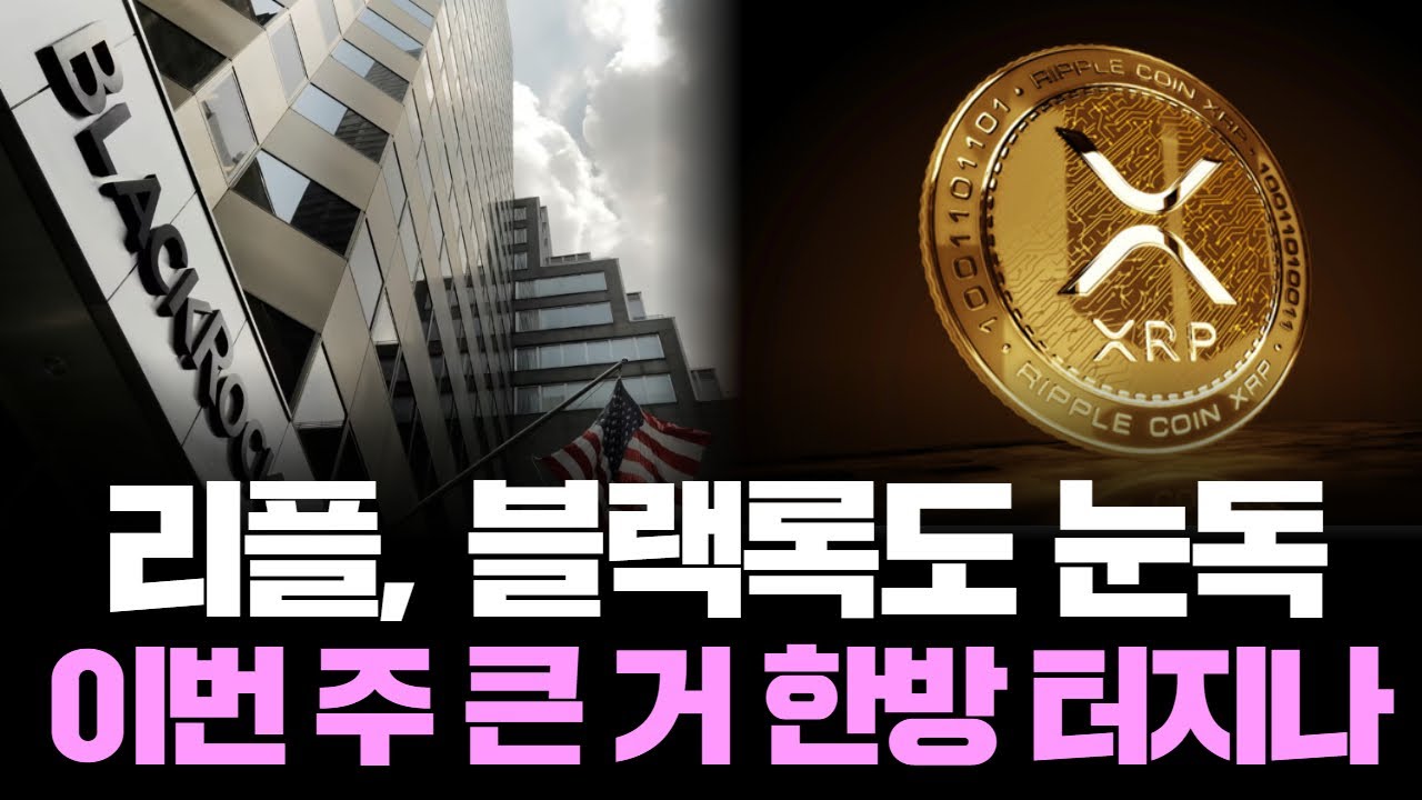 리플, 블랙록도 눈독…이번 주 큰 거 한방 터지나 - YouTube