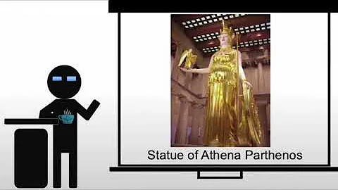 Où se trouve la statue d'Athéna ?