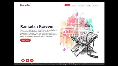 Ramadan Kareem - HTML & CSS Template ❤️