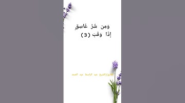 سورة الفلق ❤️القرآن راحة نفسية