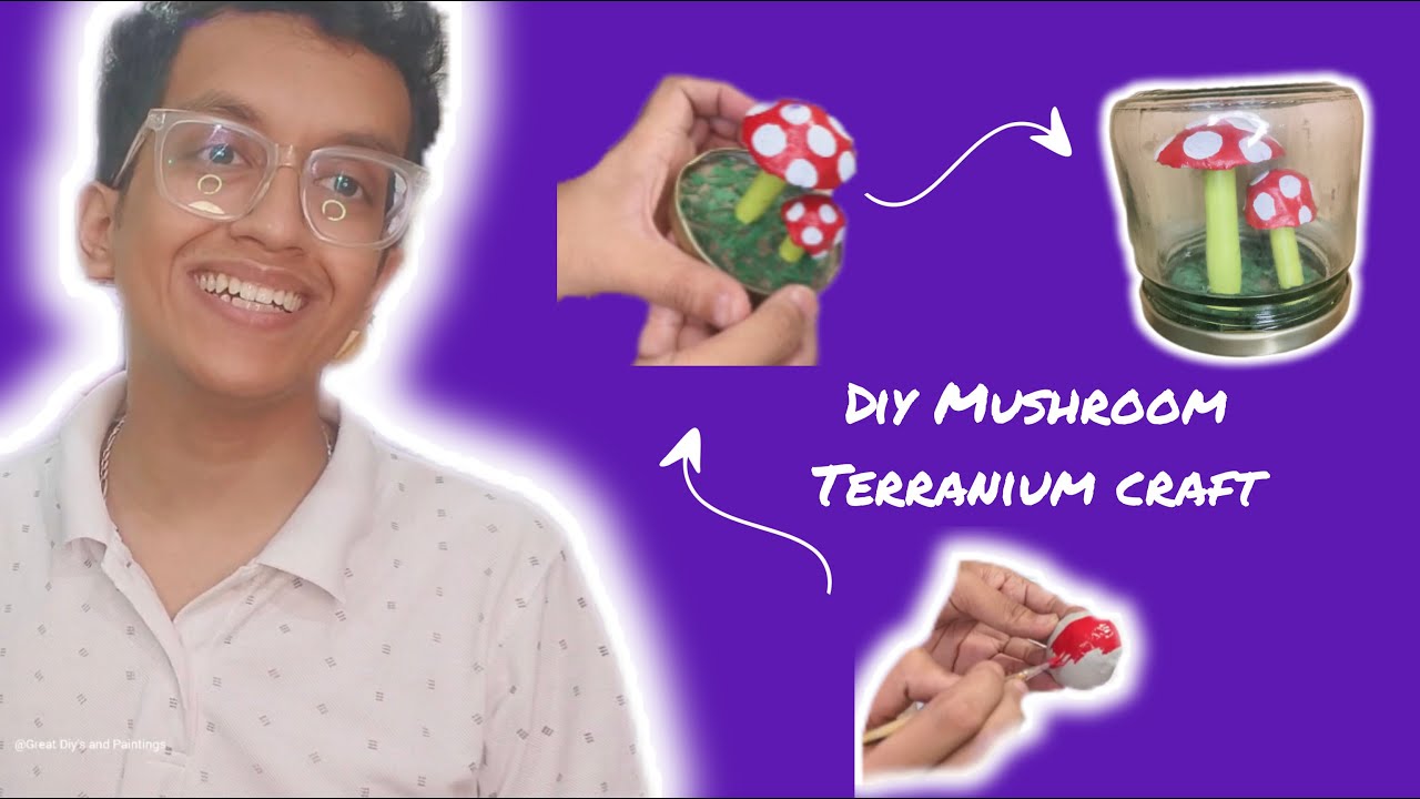Magical DIY Mushroom Terrarium 🌱 | Make with Clay & Recycled Jar!