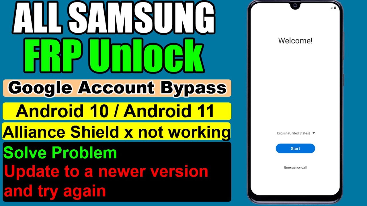 Alliance Shield x Not Working  All SAMSUNG Frp Bypass 2021