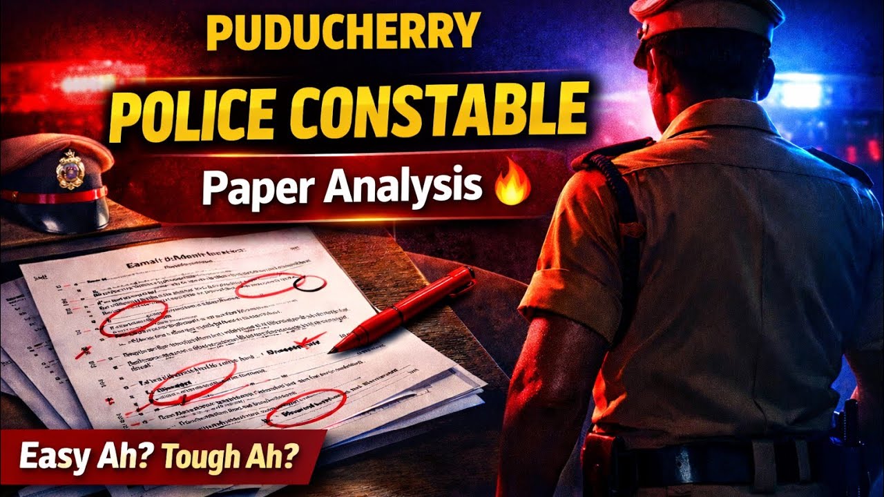 Pondicherry police constable exam answer analysis paper1 #si #police #exam #puducherry