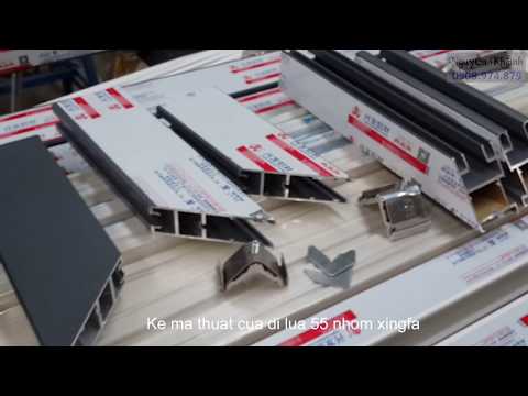 Video Ke ma thuật cửa đi lùa 55 nhôm Xingfa - youtube
