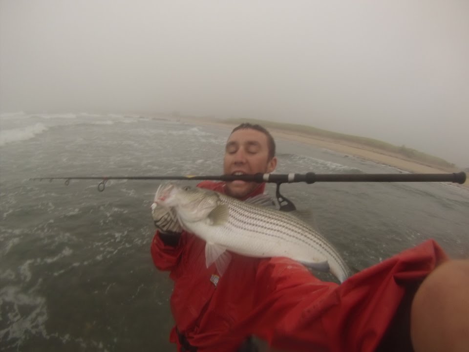 Striped Bass surf casting Montauk South Side YouTube