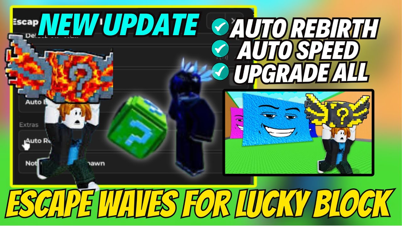 😱 Escape Waves For Lucky Blocks Script NO KEY 2026 | FIND ALL LUCKY BLOCKS, AUTO STEAL
