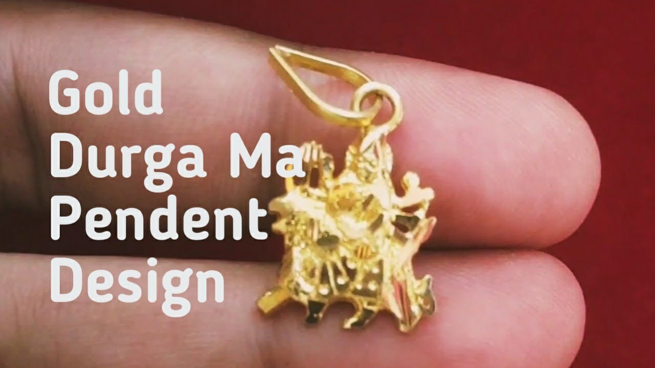Gold Durga Ma pendent locket latest 