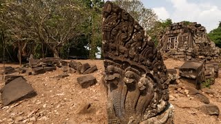 นั่งเรือข้ามโขงไปฝั่งลาว...ชมปราสาทเฮือนหิน ปราสาทขอมโบราณพันปี ที่เมืองไซภูทอง สะหวันนะเขต สปป.ลาว