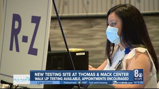 UNLV Thomas Mack Center opens COVID-19 testing site