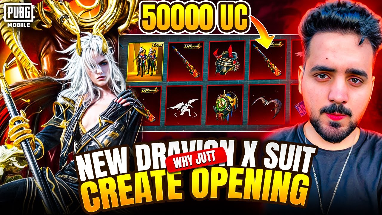 NEW DRAVION X SUIT AND AWM SKIN  | 50k UC BEST SPIN EVER 
