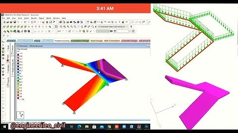 3. Staircase design in StaddPro V8i with complete load Calculations