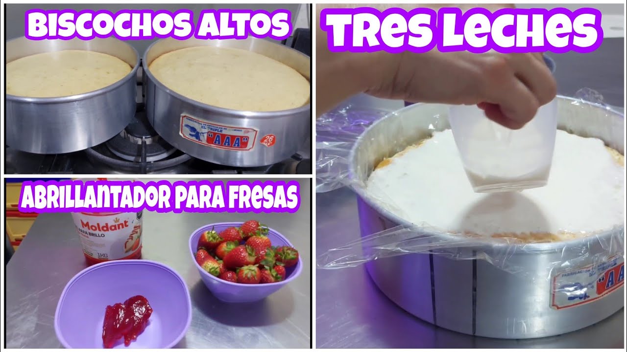 Con 13 Huevos Obstienes 2 Biscochos Grandes + Tres Leches + Decoración en chantilly y fresas