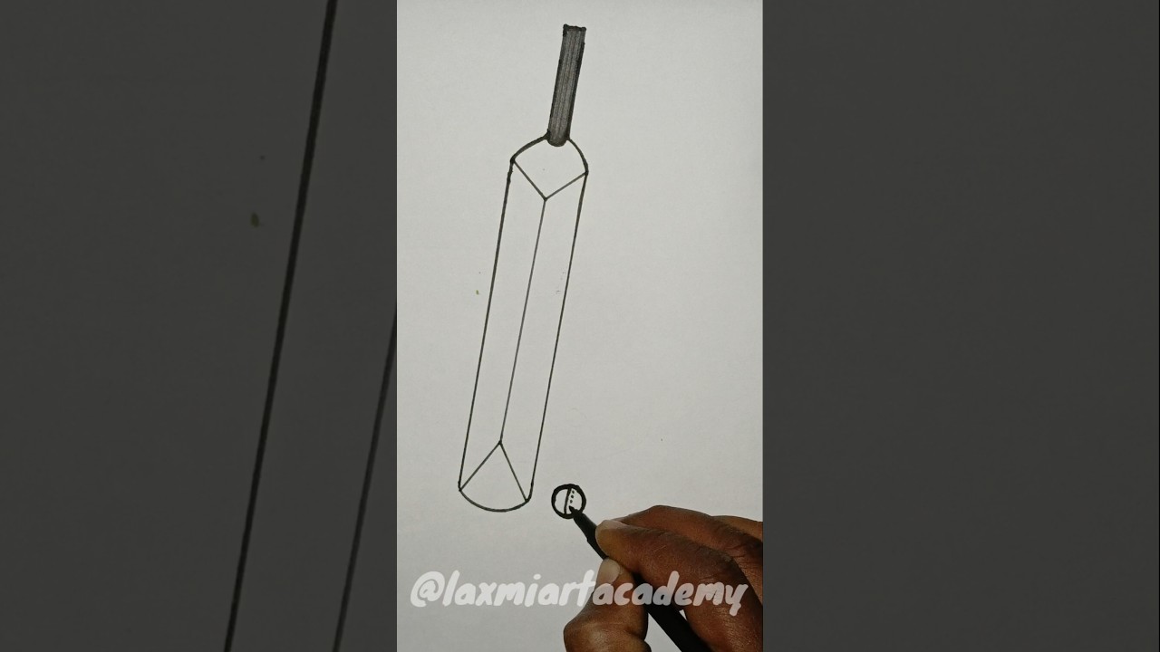 Cricket Bat and Boll Drawing 🏏  
