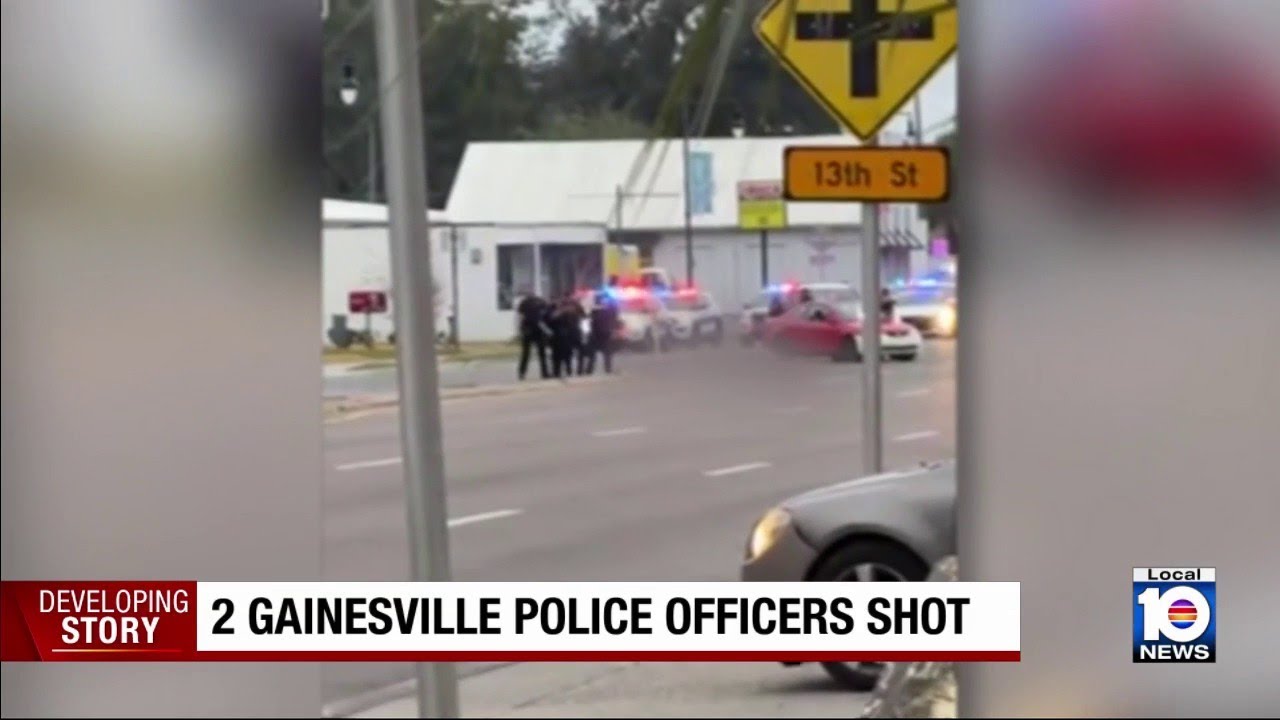 Shooting in Gainesville leaves 2 officers injured, suspect dead - YouTube
