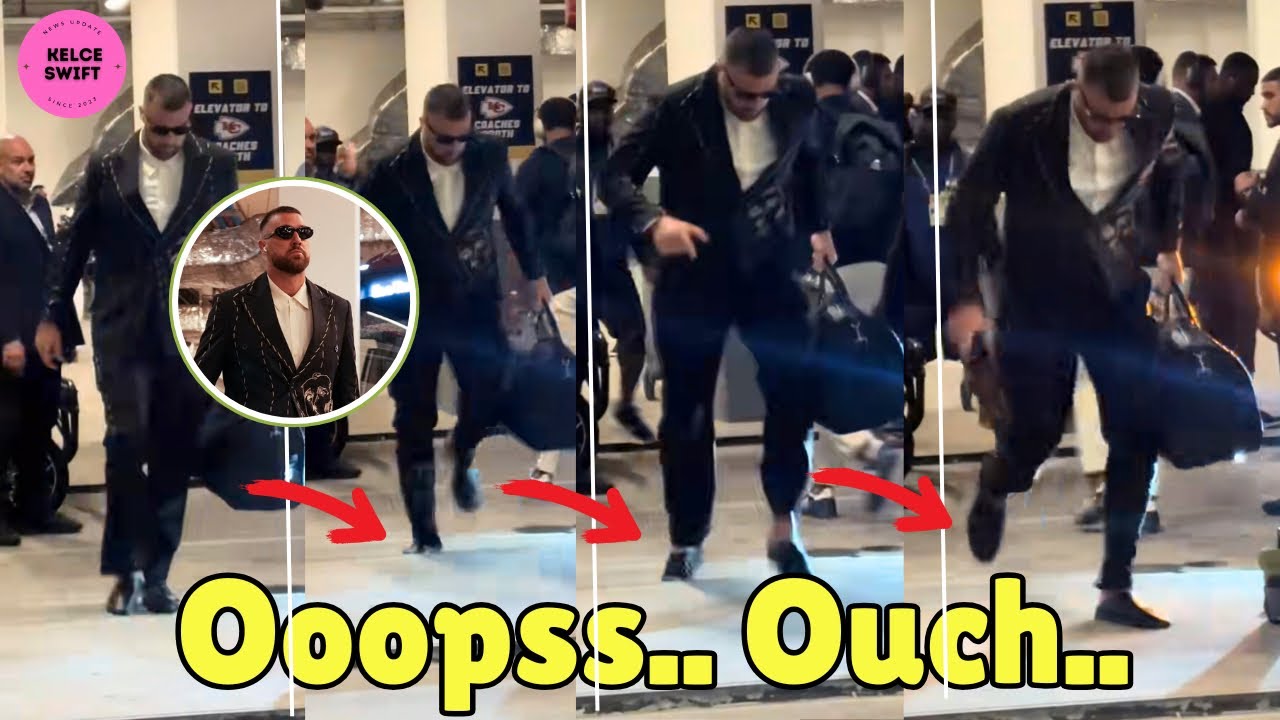 Watch UNSEEN FOOTAGE When Travis Kelce Steps GONE WRONG while entering Arena Corinthians São Paolo