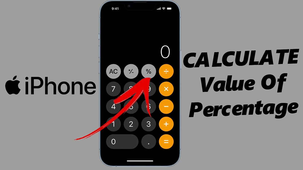 How To Calculate Value Of a Percentage Using iPhone Calculator