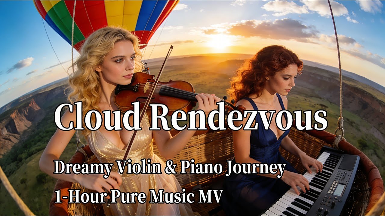 Cloud Rendezvous · Dreamy Violin & Piano Journey - 1-Hour Pure Music MV