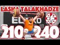 Lasha Talakhadze Heavy Training Part 2/3 (210 Snatch + 240 Clean and Jerk)