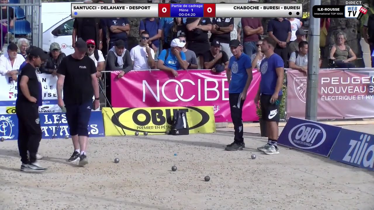 Miniature : PPF TOUR 2024 International TOP 1000 ÎLE-ROUSSE - Cadrage OPEN: Equipe SANTUCCI contre CHABOCHE