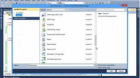 ASP. Net How to make Master Page