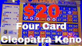 Playing $20 on Four Card Cleopatra Keno at Green Valley Ranch Casino - Henderson, NV