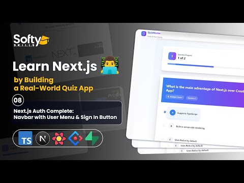08- Next.js Auth Complete: Navbar with User Menu & Sign In Button