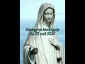 Message de la Vierge Marie - Medjugorje du 25 avril 2026