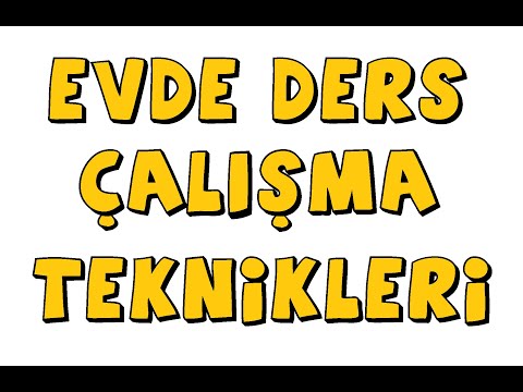 Evde Verimli Ders Çalışma Teknikleri