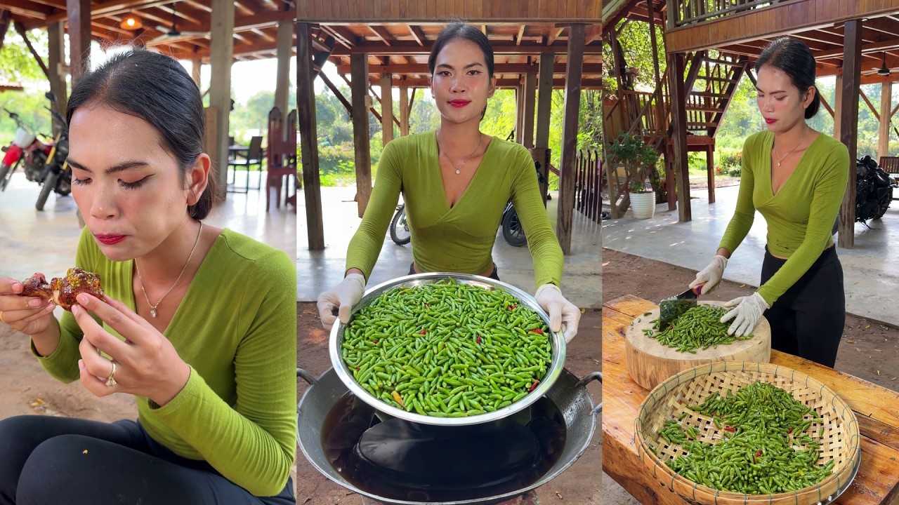 Amazing cooking deep fried chili make sauce for fry chicken recipe