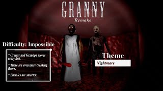 Granny 3 Remake In Nightmare Impossible Mode Day 2 Under 10 Munites
