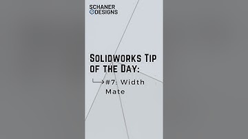 Solidworks Tip of the Day: Width Mate #shorts