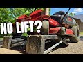 Easy Way to Change Blades On Riding Mower | No Jack Needed