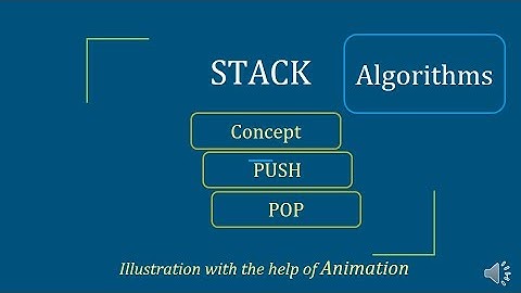 STACK Algorithms | Illustration of PUSH & POP Operations  (Animation) | Malayalam