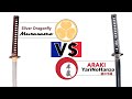 Murasame katana silver dragonfly vs araki katana yarinohanzo katanamart review en franais