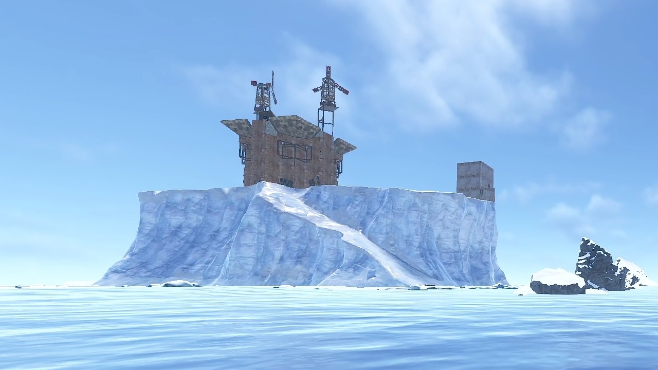 극한의 추위... 얼음 섬 위에 혼자 집 짓고 살아남기 RUST SOLO