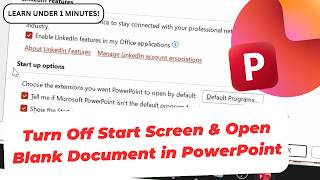 How to Turn Off the Default Document Home Start Screen Panel and Open a Blank Presentation in Micros