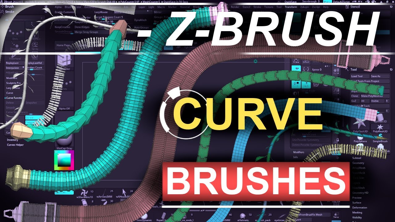 zbrush curve tube brush tutorial