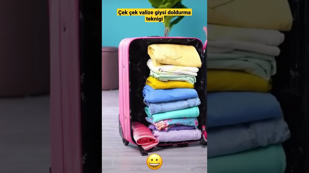 Çek çek valize giysi doldurma tekniği 👌📌