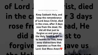 Sabbath Day is every Saturday #sabbath #jesusislord #godisfaithful #poetry #godsstrength #motivation