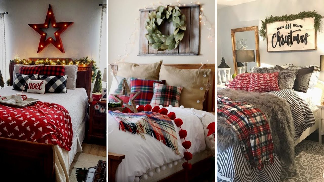 DIY Rustic Farmhouse style Christmas bedroom decor Ideas ...