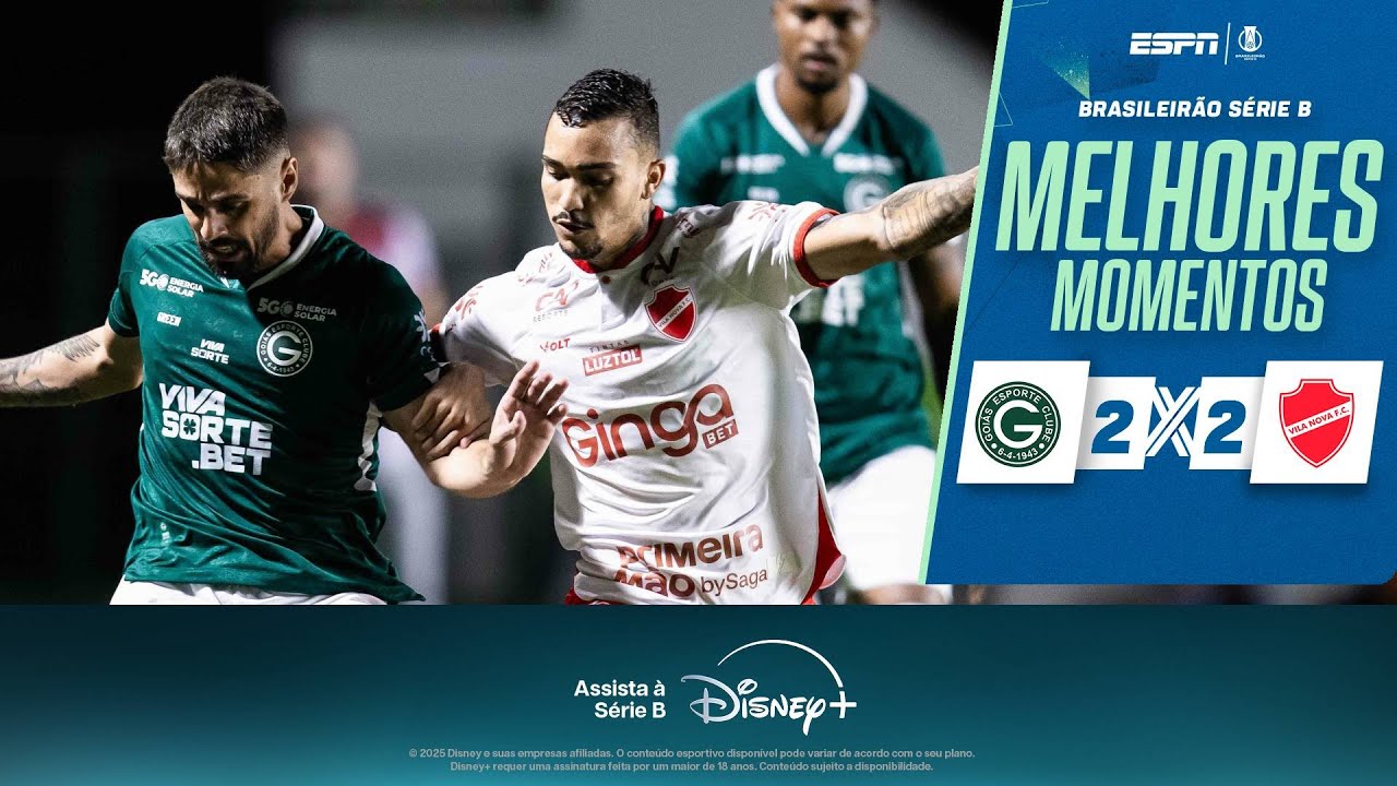 Em clássico de GOLAÇOS, GOIÁS e VILA NOVA ficam no empate pela SÉRIE B ...