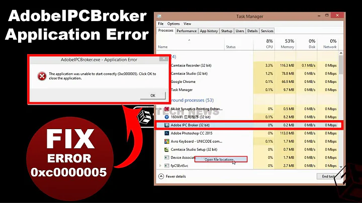 adobeipcbroker exe application error 0xc0000005