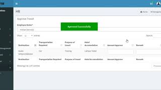 How to approve a Travel Request from an Employee using friendHRM HR and Payroll Software