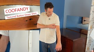 COOFANDY Textured Shirt Casual Button Down Shirts, soft & comfy #shirts #mensclothing #mensfashion