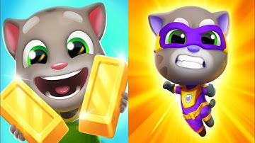 Talking Tom Gold Run VS Talking Tom Hero Dash - OutFun Gameplay (Android, iOS)