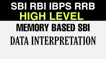 Memory Based Data Interpretation SBI CLERK MAINS