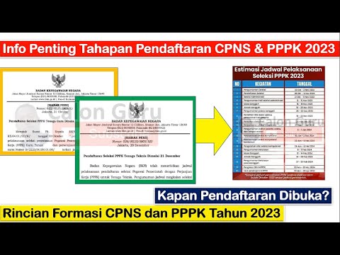 FIX Jadwal Pendaftaran CPNS dan PPPK 2023 serta Rincian Formasi CPNS 2023 dan Formasi PPPK 2023