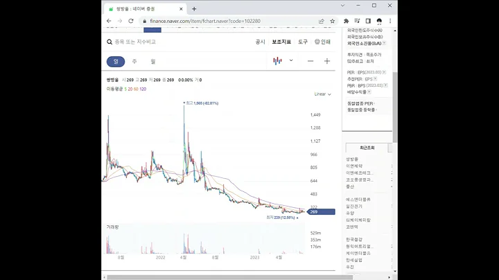 102280쌍방울 주가 전망 및 차트 분석