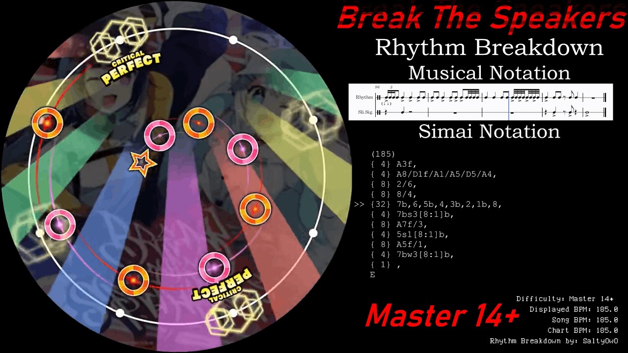 Rhythm Breakdown: Break The Speakers (Master) [maimai でらっくす] - YouTube